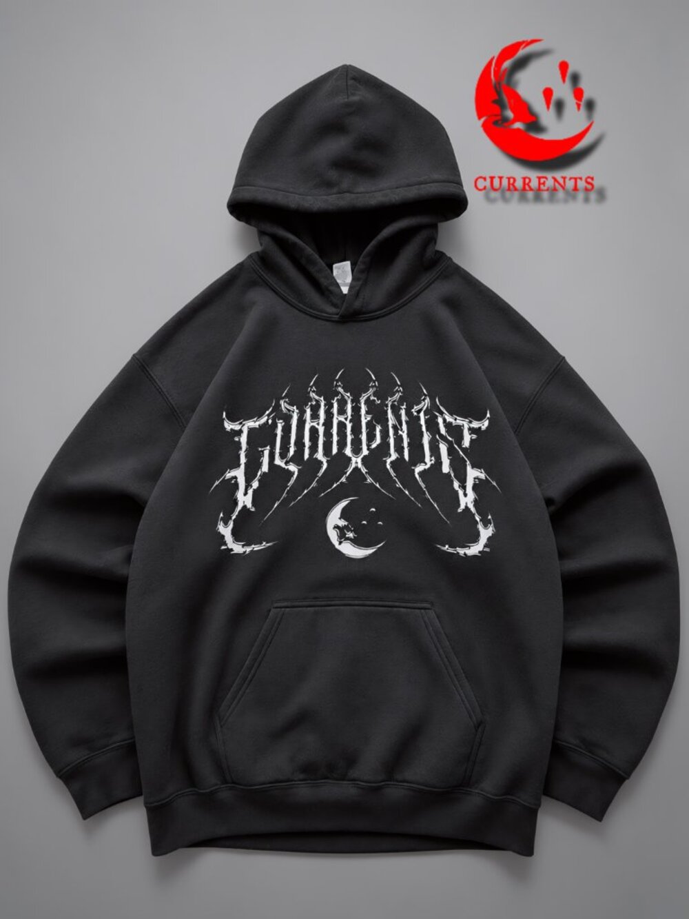 Currents Death Metal Hoodie - Charcoal - Size M